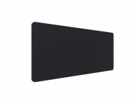 Lintex Edge Table bordskærmvæg 160x70cm sort med blå liste