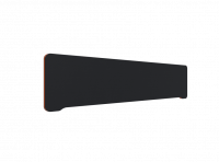 Lintex Edge Table bordskærmvæg 180x40cm sort med orange liste