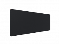 Lintex Edge Table bordskærmvæg 180x70cm sort med orange liste