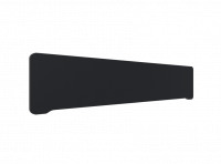 Lintex Edge Table bordskærmvæg 2000x400mm sort med mørkegrå liste