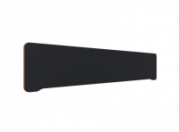 Lintex Edge Table bordskærmvæg 200x40cm sort med orange liste