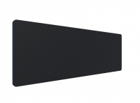 Lintex Edge Table bordskærmvæg 200x70cm sort med blå liste