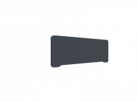 Lintex Edge Table bordskærmvæg 120x40cm mørk grå med blå liste