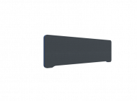 Lintex Edge Table bordskærmvæg 140x40cm mørk grå med blå liste