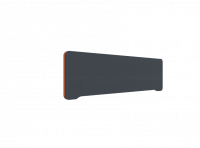 Lintex Edge Table bordskærmvæg 140x40cm mørk grå med orange liste