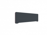 Lintex Edge Table bordskærmvæg 140x40cm mørk grå med rosa liste