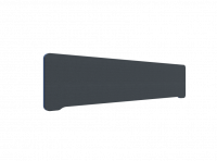 Lintex Edge Table bordskærmvæg 180x40cm mørk grå med blå liste