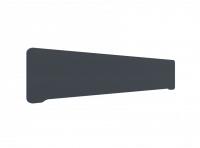 Lintex Edge Table bordskærmvæg 200x40cm mørk grå med blå liste