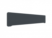 Lintex Edge Table bordskærmvæg 200x40cm mørk grå med mørkegrå liste