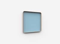 Lintex Frame Wall glastavle med egetræsramme 100x100cm Calm, lys blå