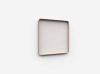 Lintex Frame Wall glastavle med egetræsramme 100x100cm Soft, lys beige