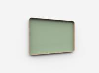Lintex Frame Wall glastavle med egetræsramme 150x100cm Gentle, støvet grøn