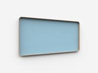 Lintex Frame Wall glastavle med egetræsramme 200x100cm Calm, lys blå