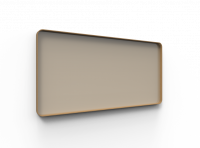 Lintex Frame Wall glastavle med egetræsramme 200x100cm Cozy, brun