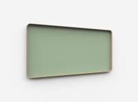 Lintex Frame Wall glastavle med egetræsramme 200x100cm Gentle, støvet grøn