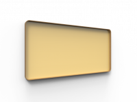 Lintex Frame Wall glastavle med egetræsramme 200x100cm Lively, lys gul