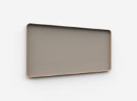 Lintex Frame Wall glastavle med egetræsramme 200x100cm Lonely, mørk brun