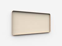 Lintex Frame Wall glastavle med egetræsramme 200x100cm Mild, beige