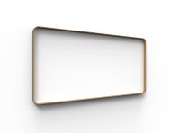 Lintex Frame Wall glastavle med egetræsramme 200x100cm Pure, hvid