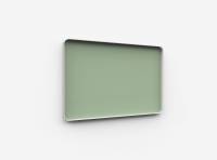 Lintex Frame Wall glastavle med grå ramme 150x100cm Gentle, støvet grøn