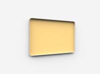 Lintex Frame Wall glastavle med grå ramme 150x100cm Lively, lys gul