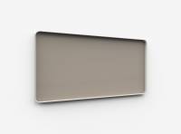 Lintex Frame Wall glastavle med grå ramme 200x100cm Lonely, mørk brun