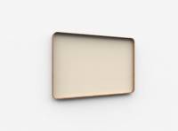 Lintex Frame Wall Silk glastavle med egetræsramme 150x100cm Mild, beige