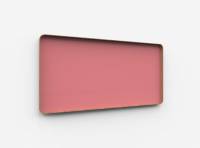 Lintex Frame Wall Silk glastavle med egetræsramme 200x100cm Blossom, pink