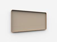 Lintex Frame Wall Silk glastavle med egetræsramme 200x100cm Cozy, brun