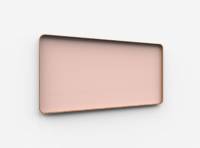Lintex Frame Wall Silk glastavle med egetræsramme 200x100cm Naive, rosa