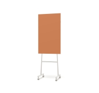 Lintex Mono Silk mobile glastavle 70x196cm med gr&aring;t stativ Brave, br&aelig;ndt orange
