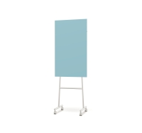 Lintex Mono Silk mobile glastavle 70x196cm med gr&aring;t stativ Calm, lys bl&aring;