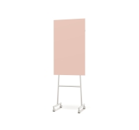 Lintex Mono Silk mobile glastavle 70x196cm med gr&aring;t stativ Naive, rosa