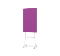 Lintex Mono Silk mobile glastavle 70x196cm med gr&aring;t stativ Vivid, violet