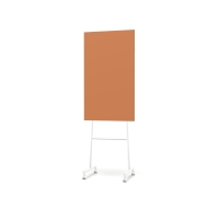 Lintex Mono Silk mobile glastavle 70x196cm med hvid stativ Brave, br&aelig;ndt orange
