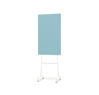 Lintex Mono Silk mobile glastavle 70x196cm med hvid stativ Calm, lys bl&aring;
