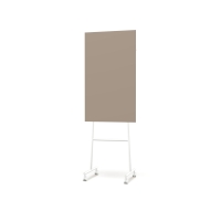 Lintex Mono Silk mobile glastavle 70x196cm med hvid stativ Cozy, brun
