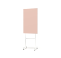 Lintex Mono Silk mobile glastavle 70x196cm med hvid stativ Naive, rosa