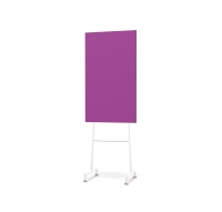 Lintex Mono Silk mobile glastavle 70x196cm med hvid stativ Vivid, violet