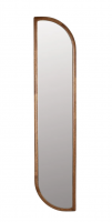 Nyko v&aelig;gspejl 120x26cm med ramme i gummitr&aelig; brun