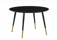 Dipp spisebord &Oslash;115cm MDF sort og guld