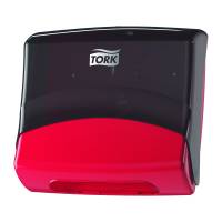 Tork Performance W4 dispenser 654008 sort og rød