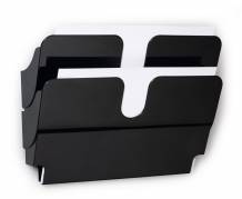 Durable brochureholder flexiplus a4 2-fag tvær magnetisk sort