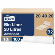 Tork hygiejnepose B2 20 liter, rulle med 100 poser