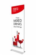 Bannerstander magnetisk Stand-up dobbeltsidet 60x180cm