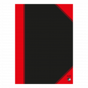 Bantex kinabog A4 Svanemærket linieret sort og rød