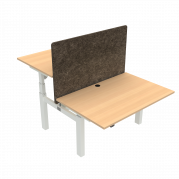 ConSet 501-88 dobbelt hæve-sænkebord 120x80cm bøg med hvidt stel
