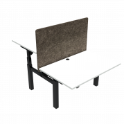 ConSet dobbelt hæve-sænke bord 120x80 hvid med sort stel