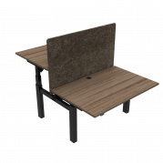 ConSet 501-88 dobbelt hæve-sænkebord 120x80 cm valnød med sort stel