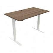 ConSet 501-33 h&aelig;ve-s&aelig;nke bord 140x80cm valn&oslash;d med hvidt stel